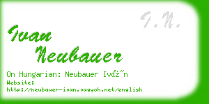 ivan neubauer business card